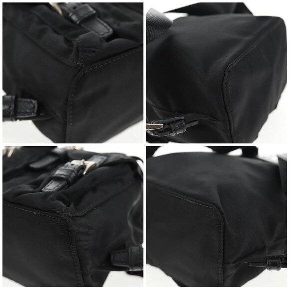 PRADA Chain Shoulder Bag Nylon Black Silver Auth 128179M - Picture 15 of 16